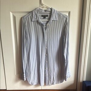 Banana Republic Blue and White Button Down Shirt